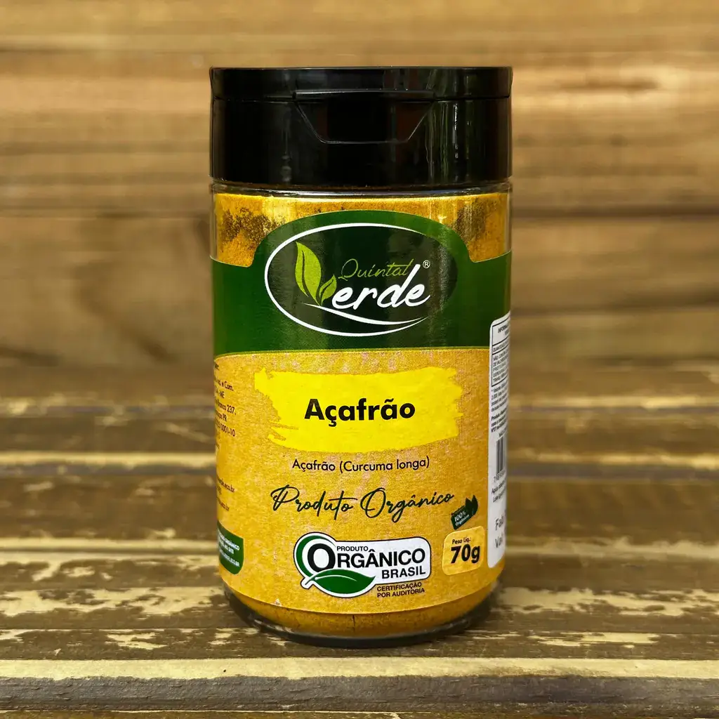 Açafrão Cúrcuma Orgânica Desidratada 70g - Quintal Verde