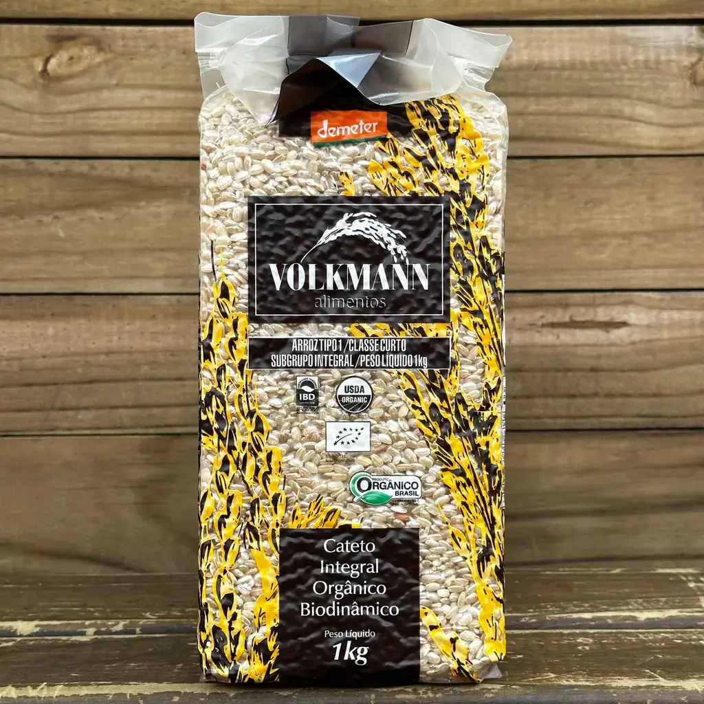 Arroz Cateto Integral Orgânico Biodinâmico 1kg - Volkmann