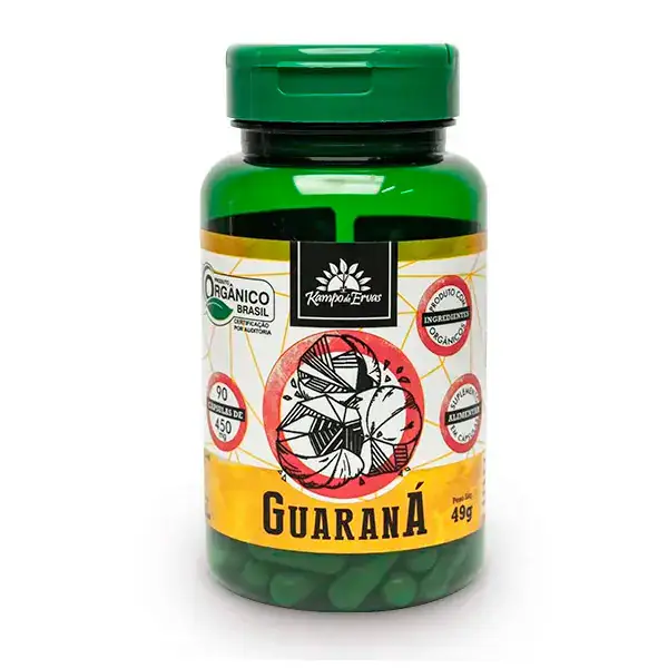 Cápsulas de Guaraná Orgânico (90cps de 450mg) - Kampo de Ervas