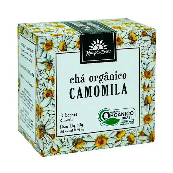 Chá de Camomila Orgânica Sachê (10 unid.) - Kampo de Ervas