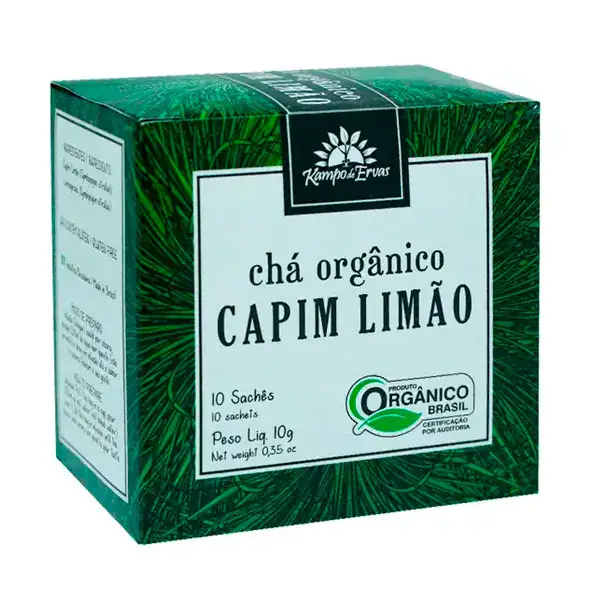 Chá de Capim Limão Orgânico Sachê (10 unid.) - Kampo de Ervas