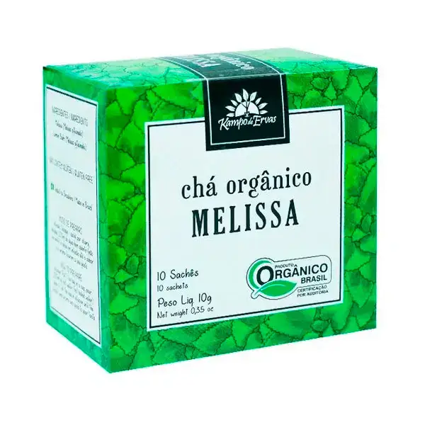 Chá de Melissa Orgânica Sachê (10 unid.) - Kampo de Ervas