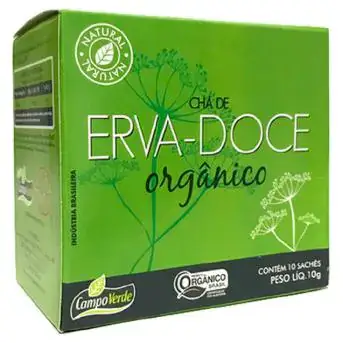 Chá Erva Doce Orgânico 10 Sachês - Campo Verde