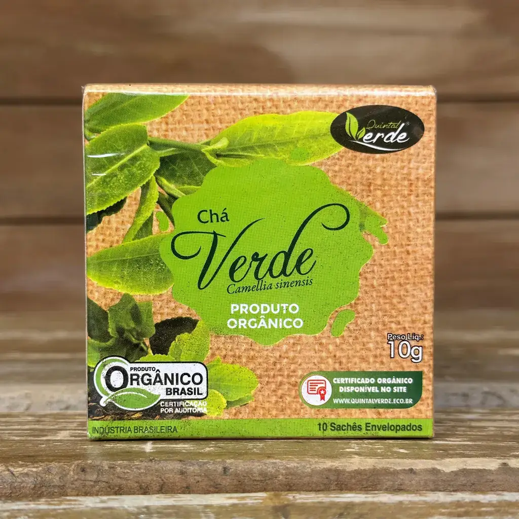 Chá Verde Orgânico 10 Sachês - Quintal Verde