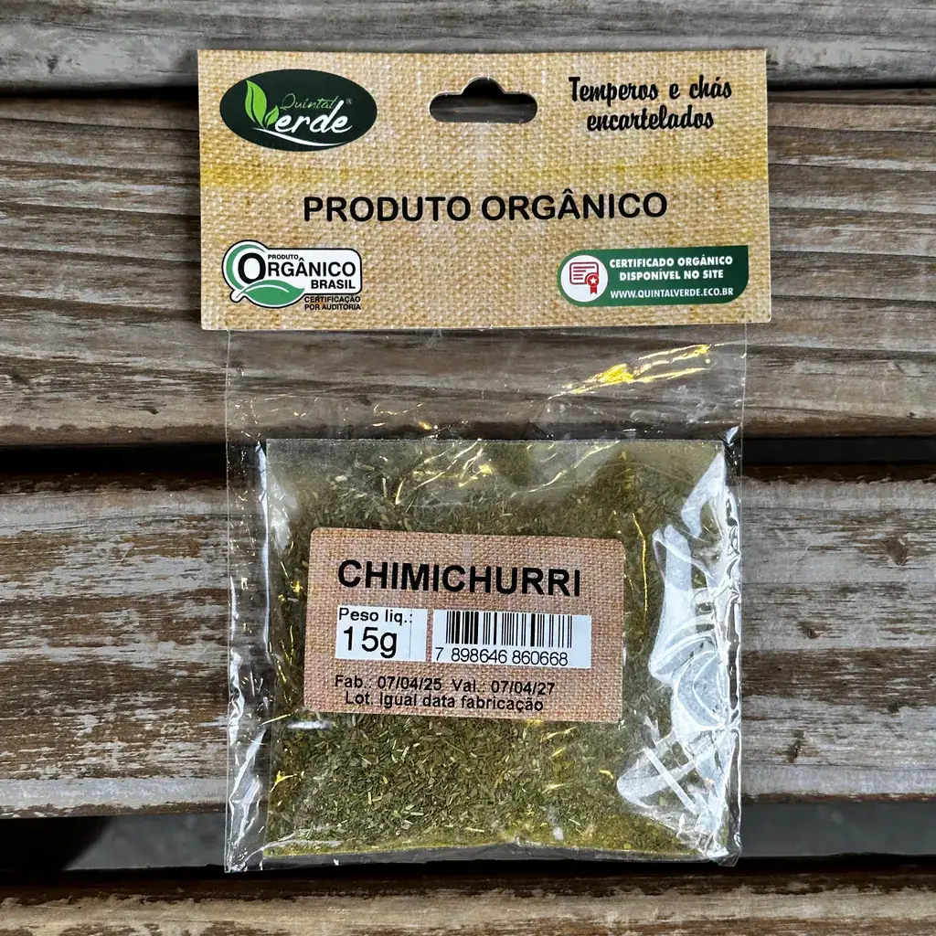 Chimichurri Tempero Orgânico 15g - Quintal Verde