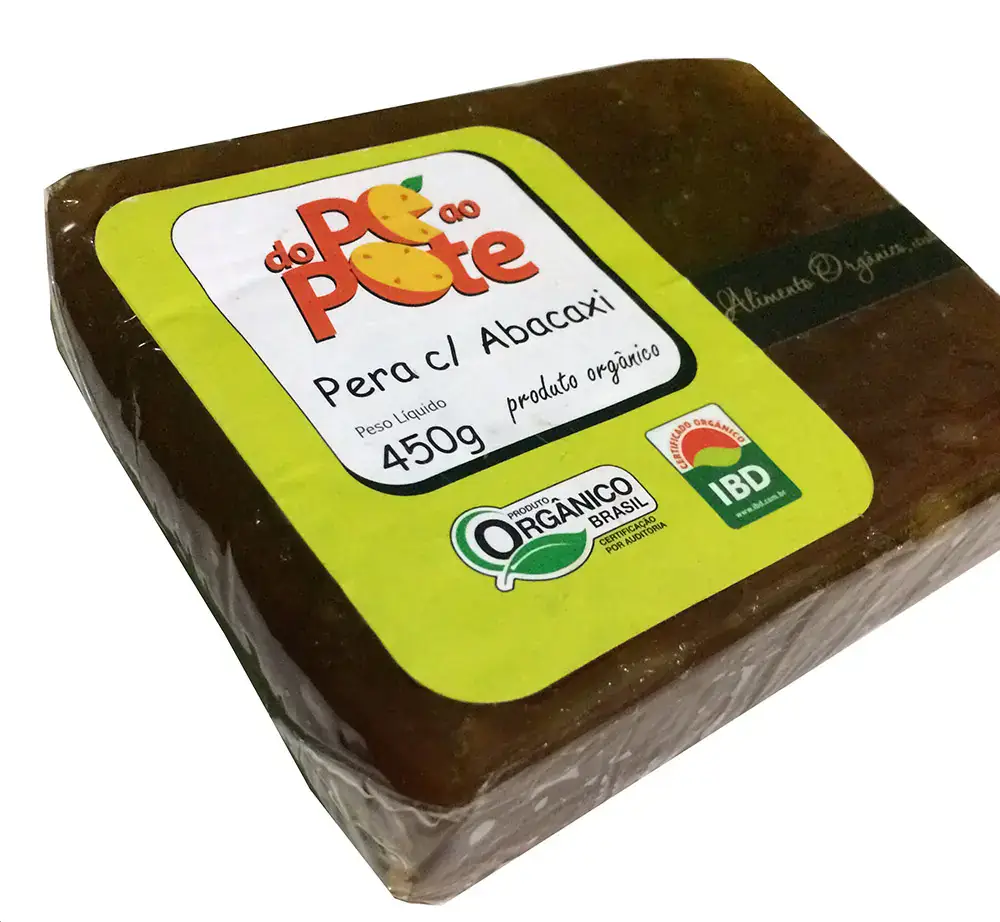 Doce Pera com Abacaxi Orgânico Barra - 450g