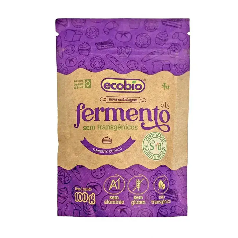 Fermento Sem Alumínio Não Transgênico em Pó 100g - Ecobio
