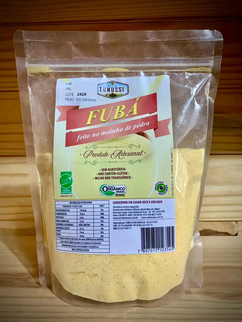 Fubá Orgânico 500g