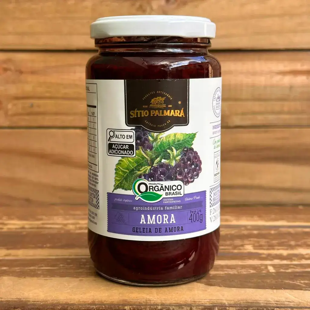 Geleia Orgânica de Amora 400g - Sítio Palmará -