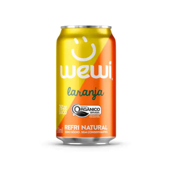 Refrigerante Orgânico Wewi Laranja Lata 350ml