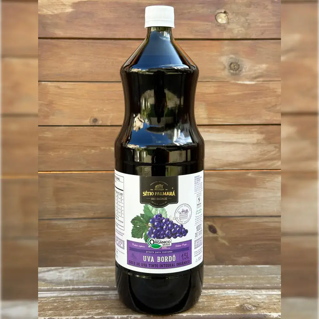 Suco De Uva Bordo Integral Orgânico 1,5l - Sítio Palmará