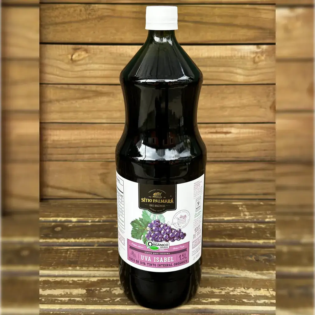 Suco De Uva Isabel Integral Orgânico 1,5l - Sítio Palmará
